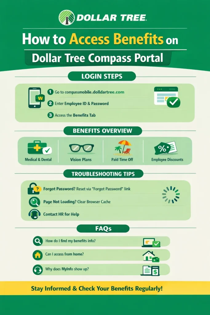 how to access dollar tree compass benefits
